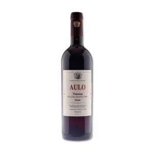Bottiglia di vino rosso Aulo Rosso prodotto dall'azienda agricola Elisabetta a Cecina, Toscana